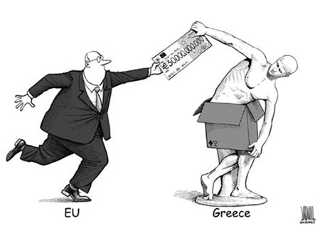 Karikatura: Pregovori grčke vlade i stranih banaka