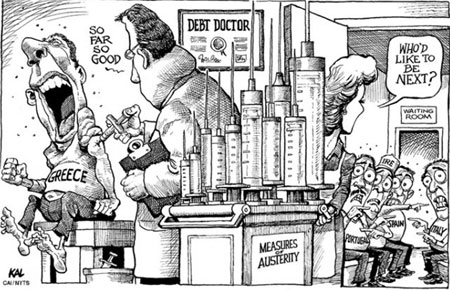 Grčka prima “infuzije” od EU, ECB i MMF a druge zemlje čekaju na ishod takve “terapije” 